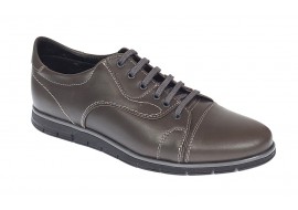 Pantofi barbati casual din piele naturala Gri, GKR67GRI